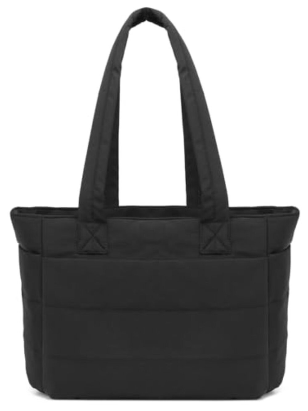 Puffer Tote Bag for Women Lightweight Nylon Laptop Work Travel Shoulder Bag